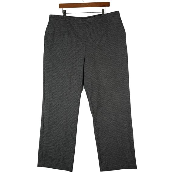 Alfred Dunner Sutton Place Proportioned Pants Womens 20W Classic Fit Black White - Picture 1 of 12